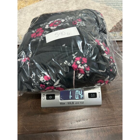 Nicole Miller New York Floral Pajama Set Long Sleeve Top Pants Black Pink Sz M - Picture 13 of 13